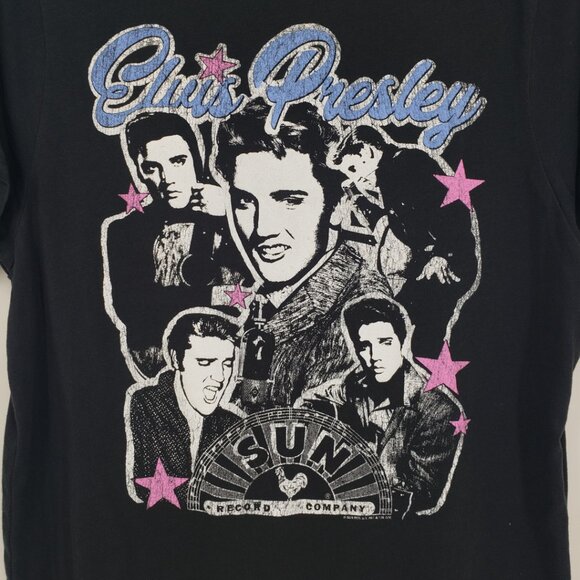 Prince‎ Peter Elvis Presley Tee Shirt Top XL Womens Stars Short Sleeves Black - Picture 7 of 10